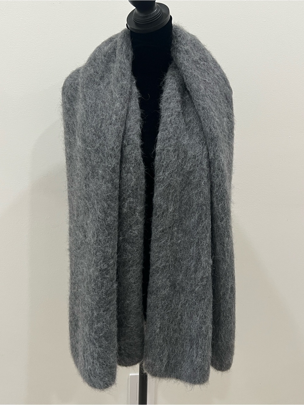 Gray Wool Scarf/Wrap 66”x18”
